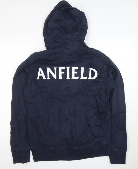 Liverpool FC Men's Blue Anfield Pullover Hoodie - Size M