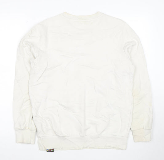 Puma Men's White Crew Neck Graphic Print Sweatshirt Size S