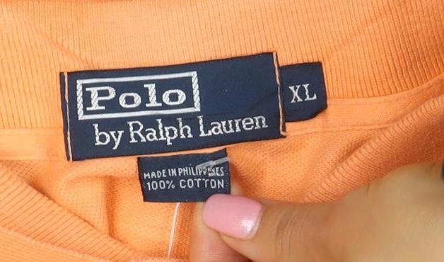 Ralph Lauren Men's Orange Cotton Polo Shirt XL Classic Fit