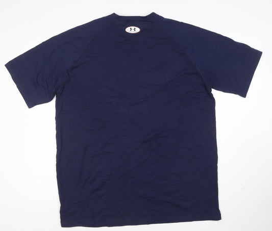 Under Armour Men's Blue XL Loose Fit Queens Lacrosse T-Shirt