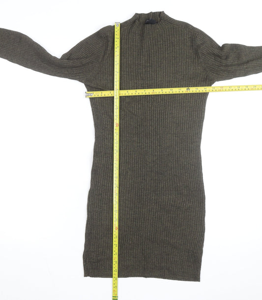 Atmosphere Women’s Green Ribbed Knit Bodycon Dress Size 10