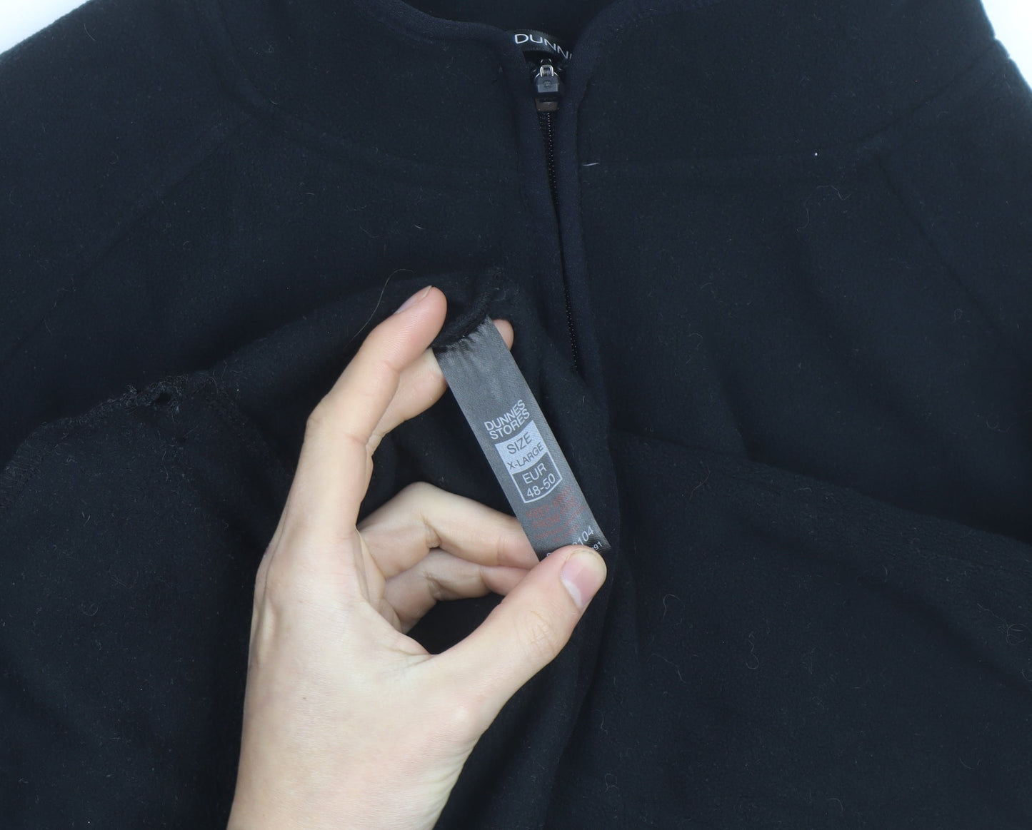 Dunnes Stores Men's Black Fleece Full Zip Jacket XL
