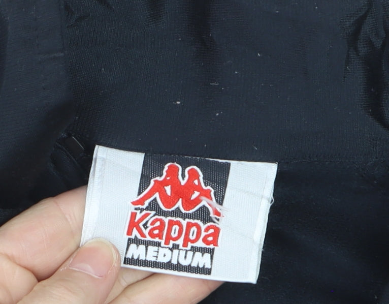 Kappa Men's Black Medium Track Jacket Full Zip Sportswear