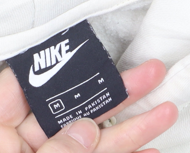 Nike Men's Ivory Pullover Hoodie M Regular Fit Fleece Sweatshirt