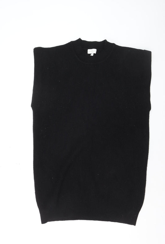 Apricot Women's Black Sleeveless Mock Neck Knit Vest M