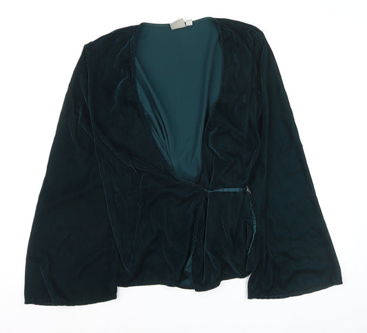 ASOS Women’s Green Velvet Wrap Blouse UK 10 Long Sleeve