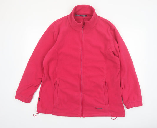 Mountain Life Women's Pink Fleece Jacket Size 18 Full Zip Lightweight Outdoor