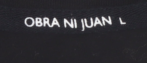 Obra Ni Juan Men’s Black Pilipinas Graphic T-Shirt Size L