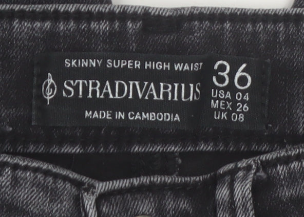 Stradivarius Women’s Black Skinny High Waist Jeans Size 8
