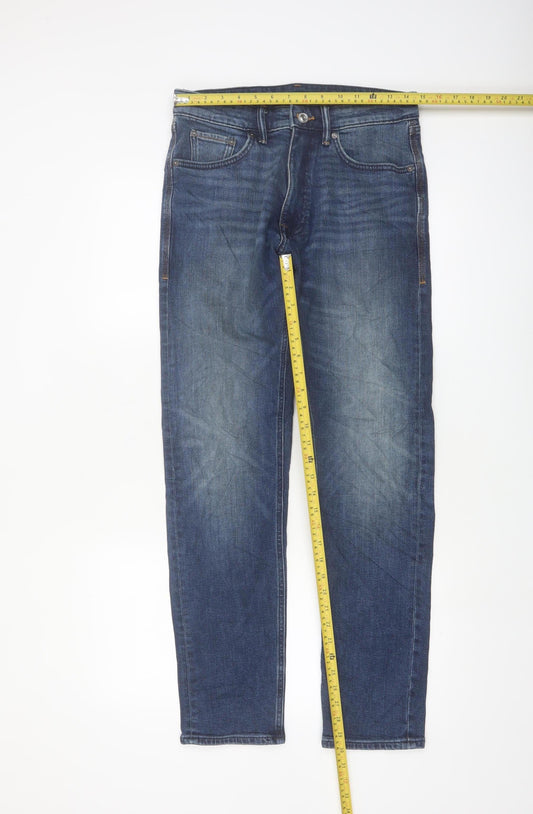 Marks and Spencer Men's Blue Slim Fit Stretch Denim Jeans 30W 31L