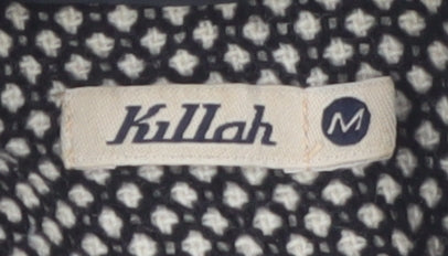 Killah Women's Black Tweed Belted Trench Coat Size M