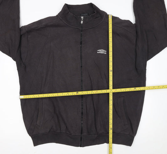 Umbro Men Black 2XL Track Jacket Full Zip Lightweight Sportswear