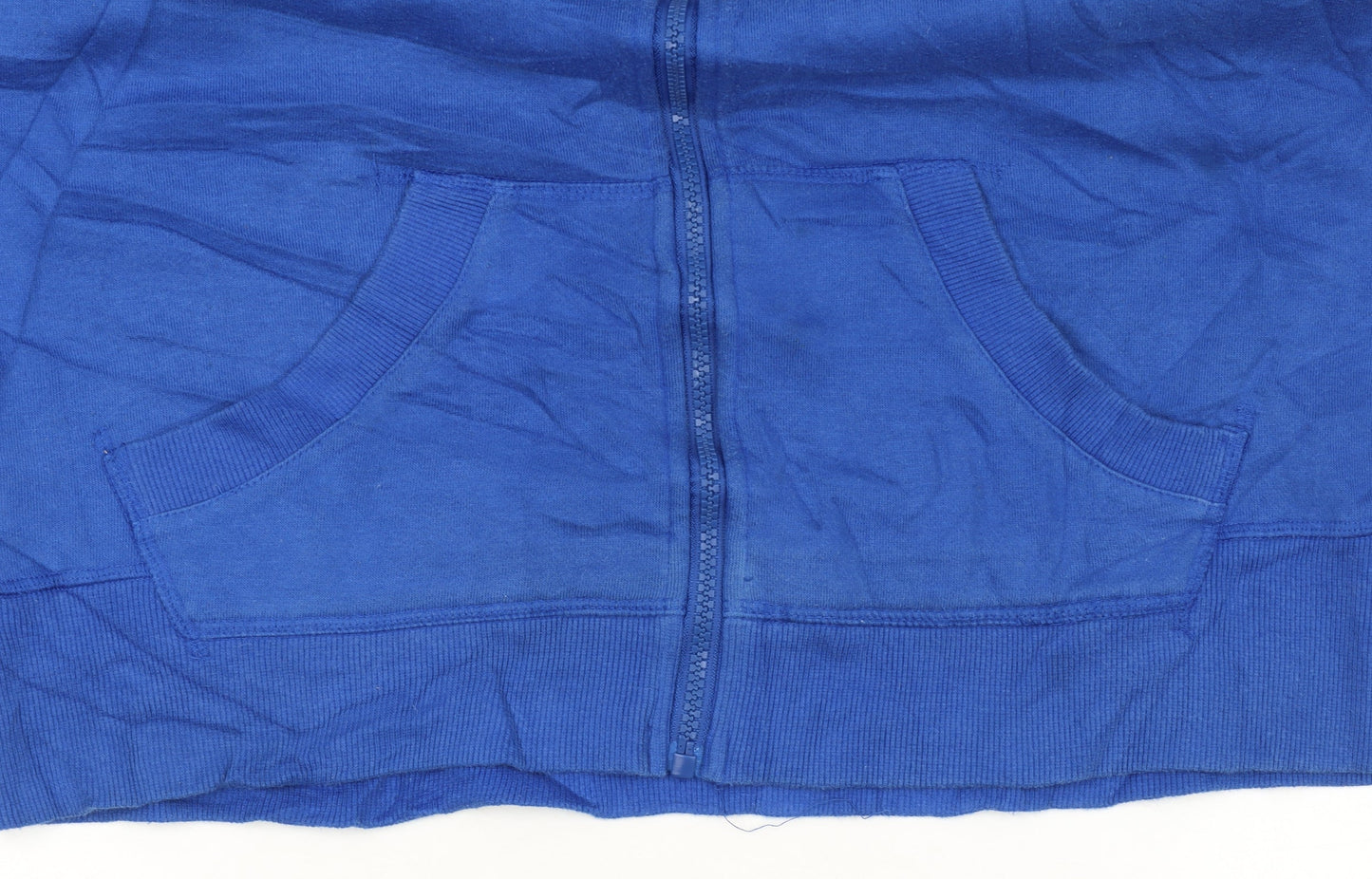 FILA Womens Blue Full Zip Hoodie L Logo Casual Sportswear