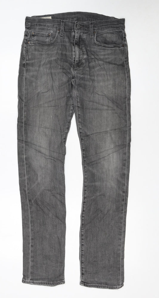 Levi's Premium Men's Grey Straight Regular Fit Denim Jeans W30 L34