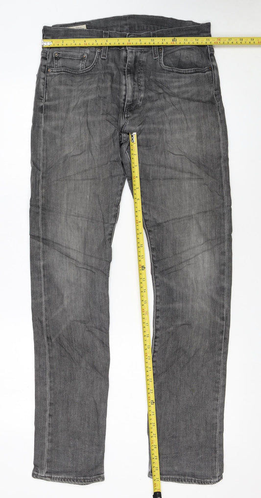 Levi's Premium Men's Grey Straight Regular Fit Denim Jeans W30 L34