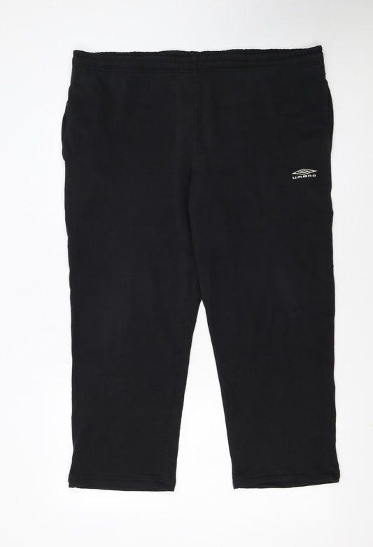 Umbro Men's Black Sweatpants M Regular Fit Fleece Trousers