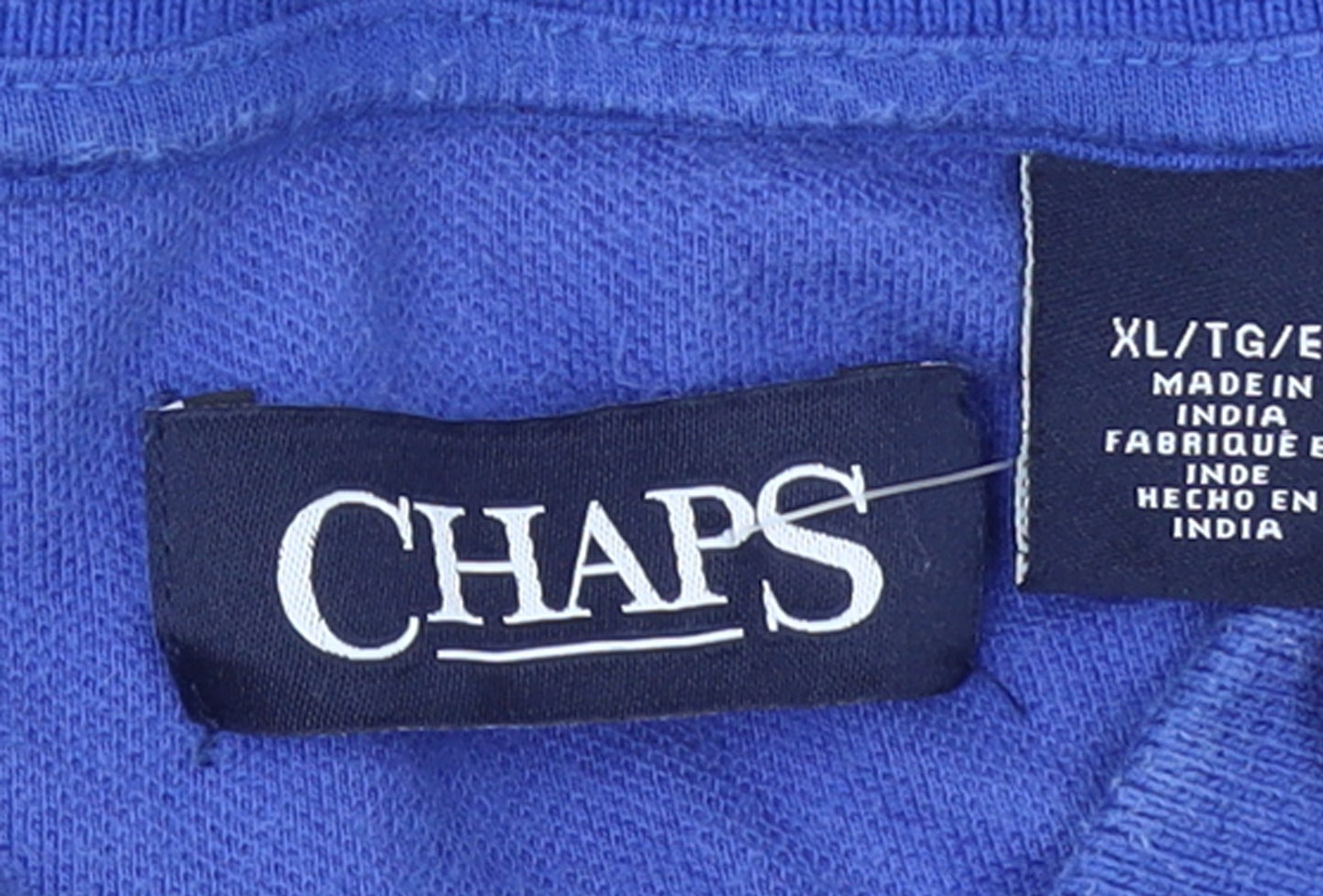 Chaps Men's Blue Hawaiian Floral Cotton Polo Shirt XL