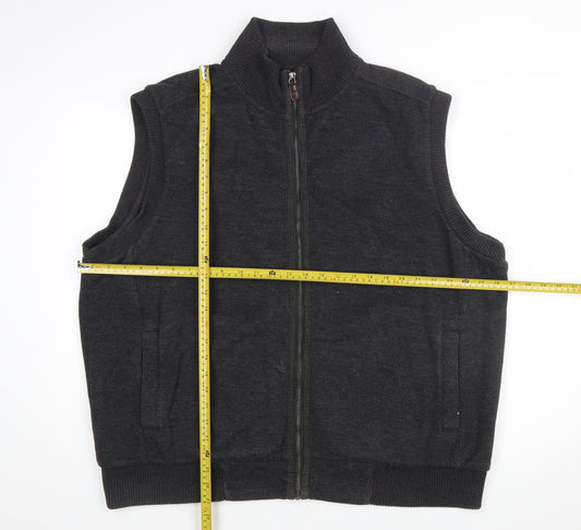 Marks and Spencer Blue Harbour Men's Grey 2XL Sleeveless Full Zip Vest