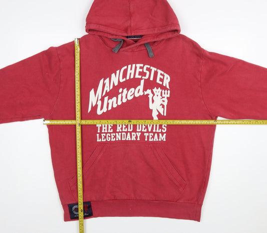 Manchester United Men's Red Pullover Hoodie L Graphic Sportswear