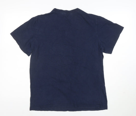 Kangaroo Poo Men's Blue Graphic Print Crew Neck T-Shirt Size S