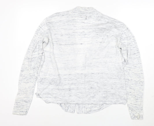 Maine New England Women's White Knit Open Cardigan Size 14