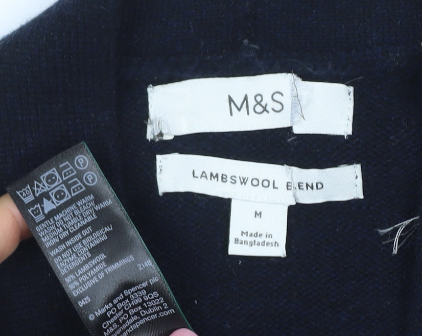 Marks and Spencer Men’s Black Lambswool Blend Cardigan M