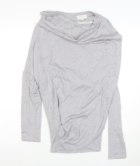 Apricot Women’s Grey Cowl Neck Long Sleeve Blouse XS