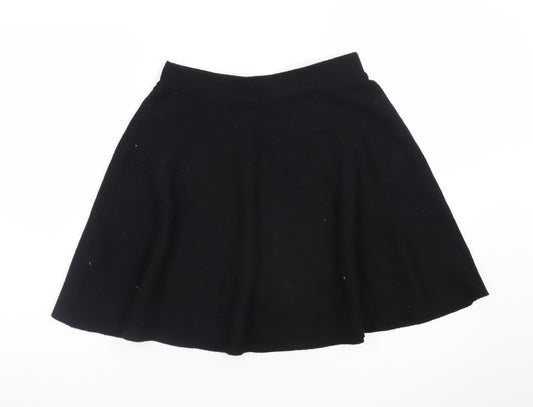 Y.A.S Women Black A-Line Skirt Size S Stretch Short Jersey
