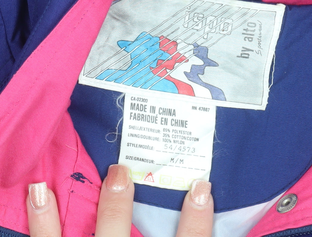 YMO by Alto Sportswear Womens Blue M Windbreaker Jacket Hooded