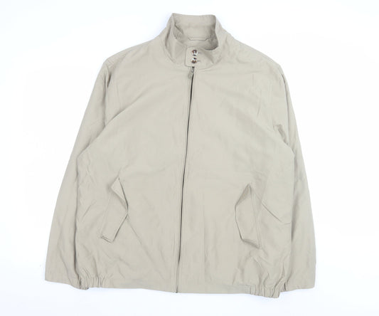 Sears Men’s Beige Full Zip Polyester Jacket Size L 44in Casual