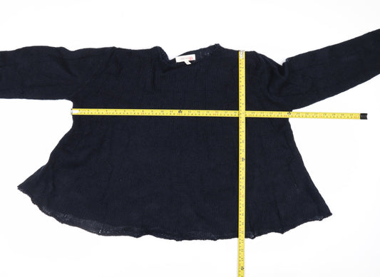 Marks and Spencer Per Una Women's Blue Long Sleeve Mohair Blend Jumper Size M