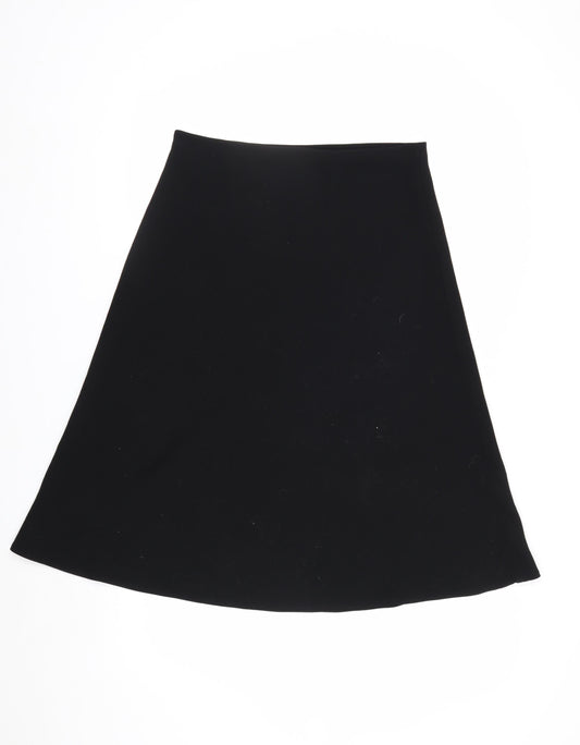 Marks and Spencer Women's Black A-Line Knee Length Skirt Size 10