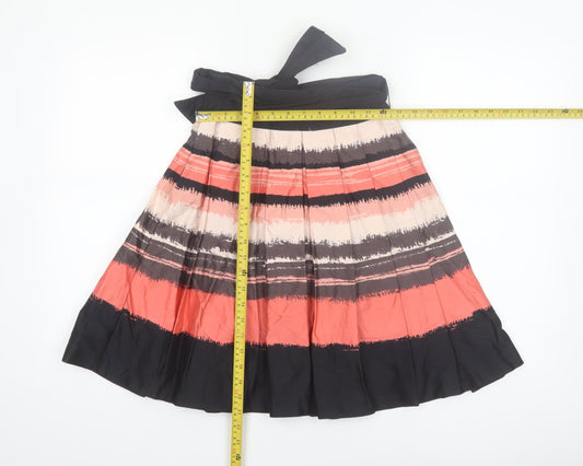 H&M Women’s Multicoloured Pleated Knee Length Skirt Size 4