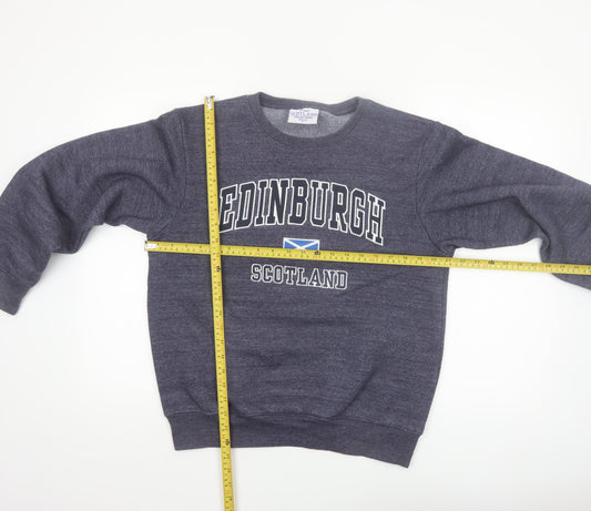 Scotland Collections Women's Grey Edinburgh Sweatshirt Small Cotton Blend