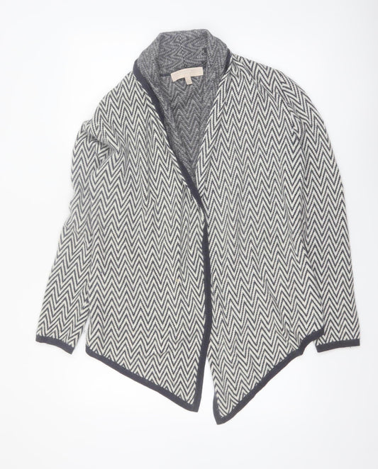 Fenn Wright Manson Womens Grey L Angora Knit Open Cardigan