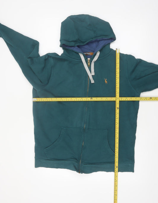 PG Field Men's Green Full Zip Hoodie M Regular Fit
