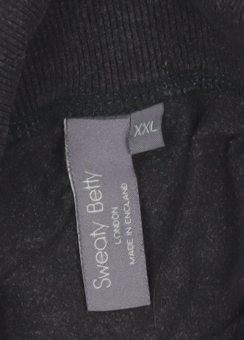 Sweaty Betty Womens Black XXL Funnel Neck Pullover Sweatshirt