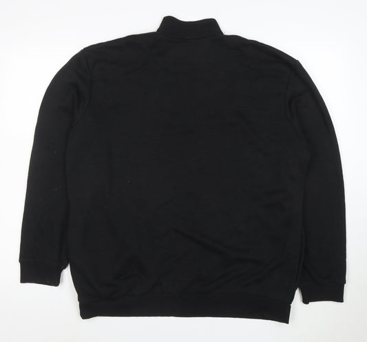 boohooMAN Men’s Black Small 1/2 Zip High Neck Pullover Sweatshirt