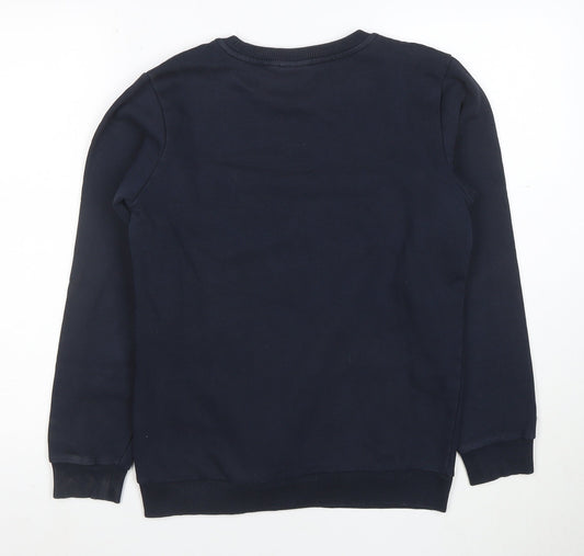 Napapijri Boys Navy Blue Crew Neck Long Sleeve Sweatshirt Size 14 Years