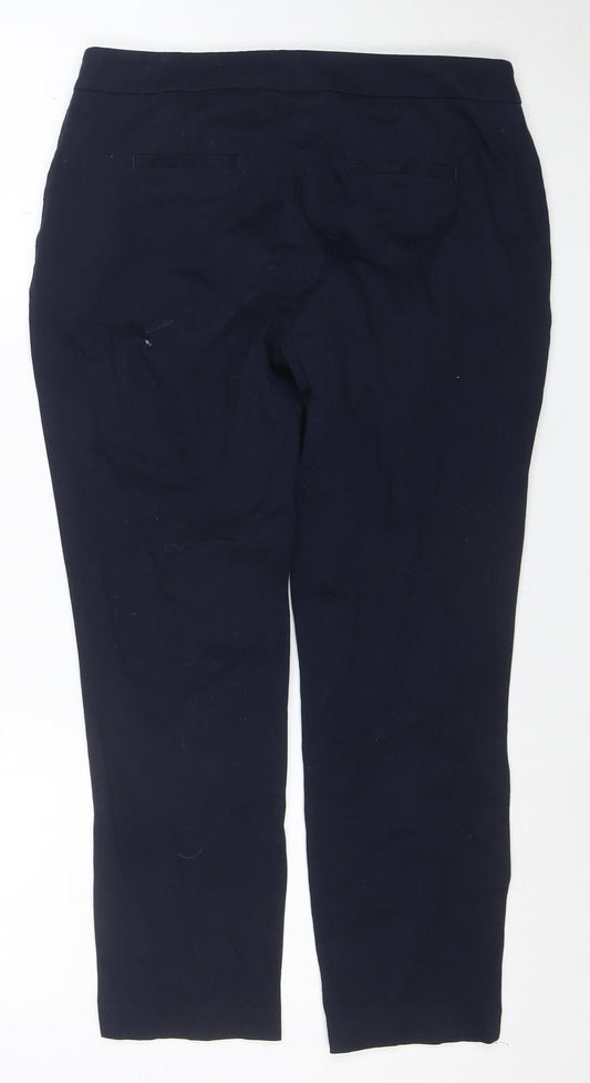 Dorothy Perkins Women’s Blue Slim Chino Trousers Size 10 Stretch Cotton