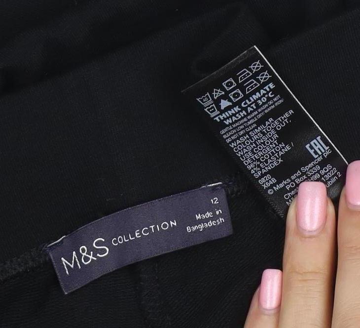 Marks and Spencer Women's Black Slim Fit Stretch Leggings Size 12