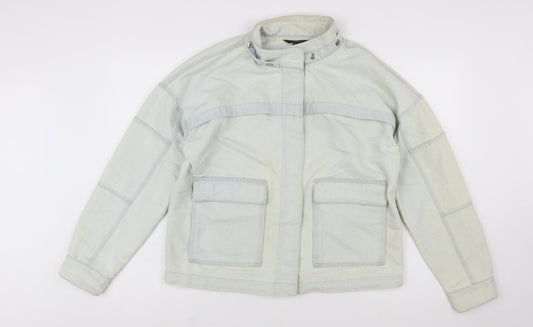 Next Women’s Beige Cotton Motorcycle Jacket Size 14