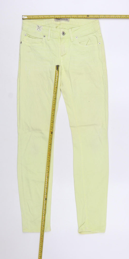 Drykorn Women's Yellow Skinny Jeans Size 27 Slim Fit Denim