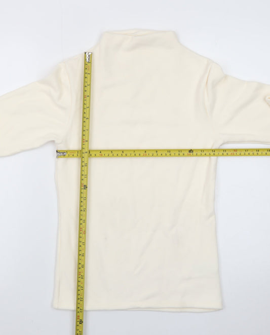 Marks and Spencer Women Ivory Heatgen High Neck Jumper Size 12