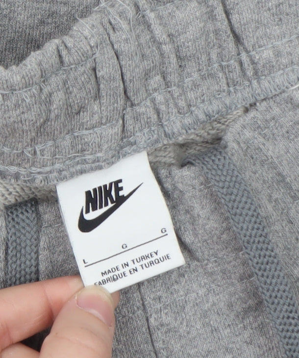Nike Men's Grey Jogger Sweatpants L Logo Sportswear
