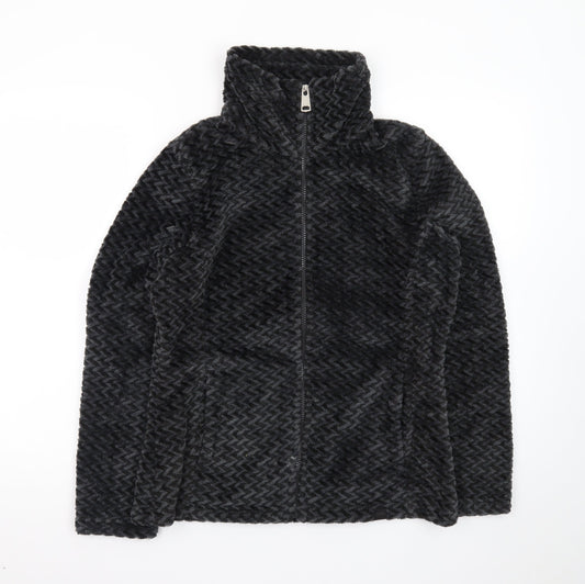 Regatta Womens Black Fleece Jacket Size 10 Lightweight Zip Up