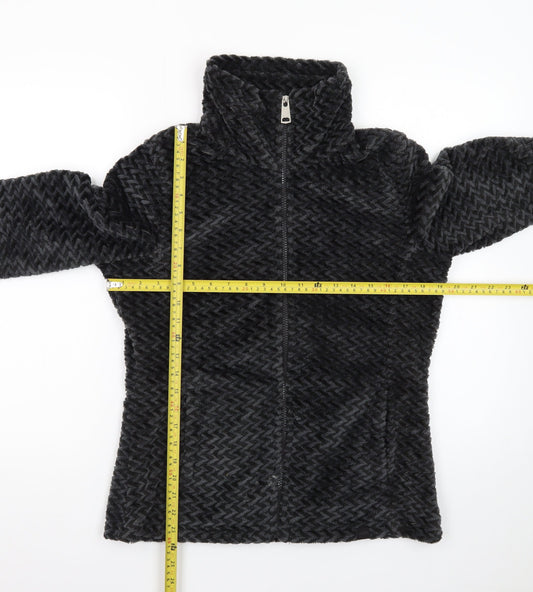 Regatta Womens Black Fleece Jacket Size 10 Lightweight Zip Up