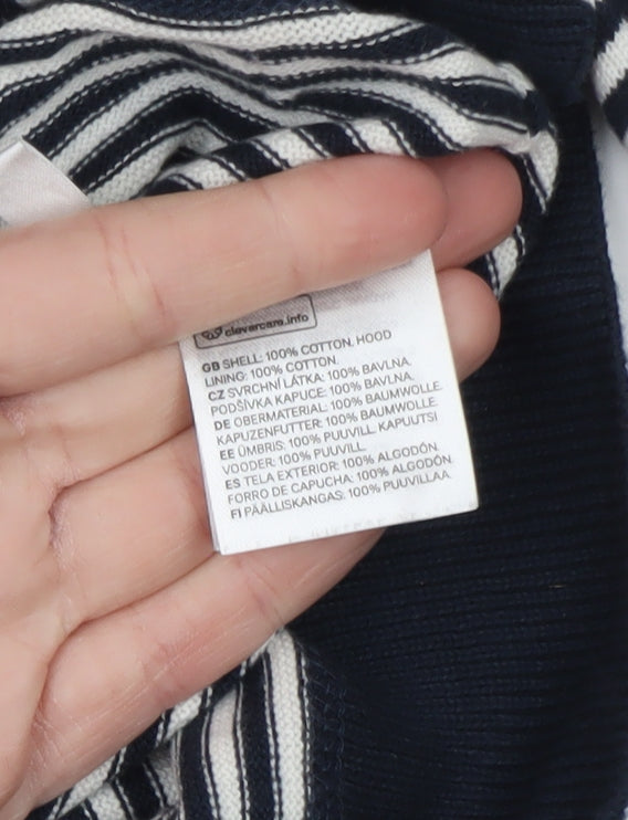 Additional view of L.O.G.G by H&M Teens Navy & White Striped Cotton Hoodie, size 8-10, Years