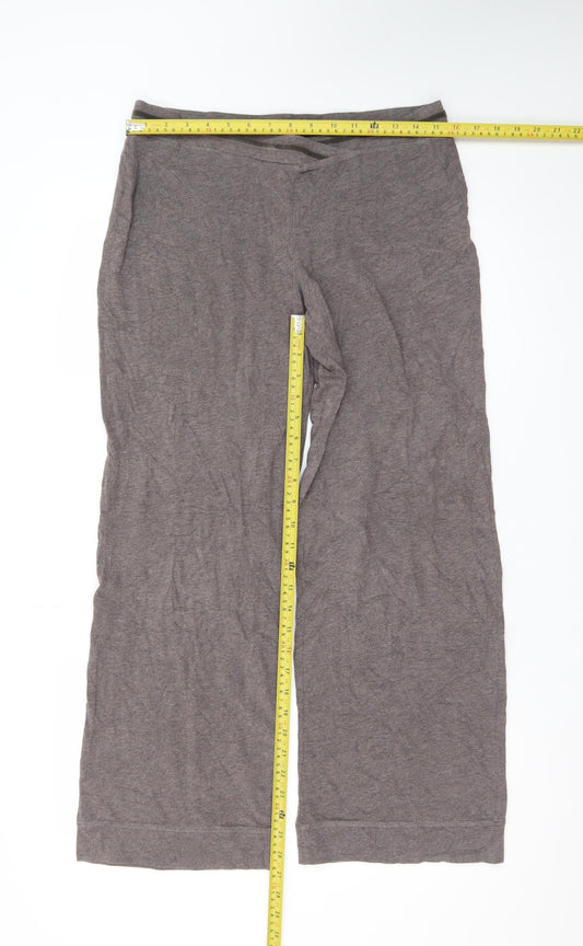 Marks and Spencer Women’s Brown Jersey Wide-Leg Trousers Size 12