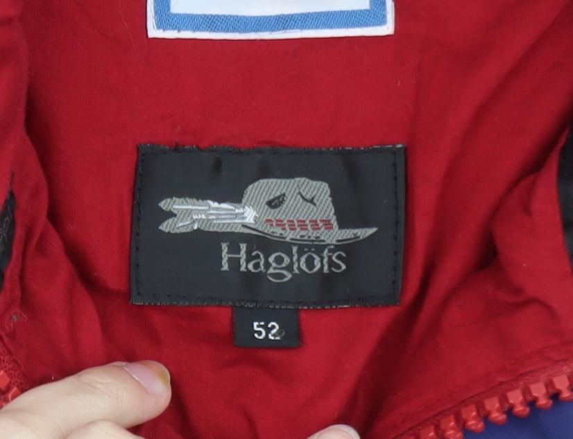 Haglöfs Men's Red Waterproof Hooded Outdoor Parka Jacket Size 52